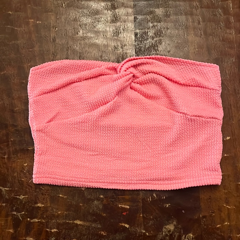 Hot pink tube top
